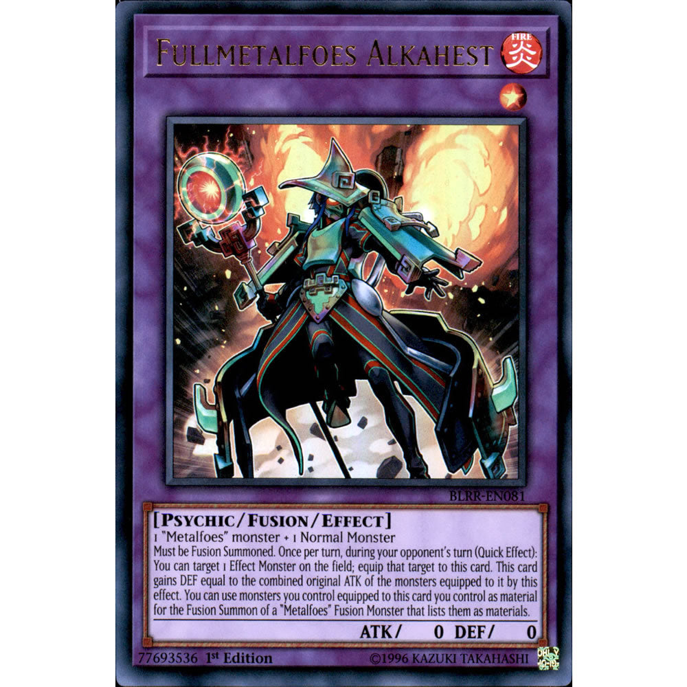 Fullmetalfoes Alkahest BLRR-EN081 Yu-Gi-Oh! Card from the Battles of Legend: Relentless Revenge Set