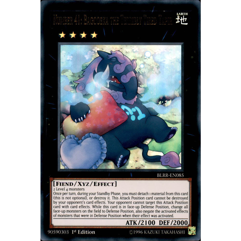 Number 41: Bagooska the Terribly Tired Tapir BLRR-EN085 Yu-Gi-Oh! Card from the Battles of Legend: Relentless Revenge Set