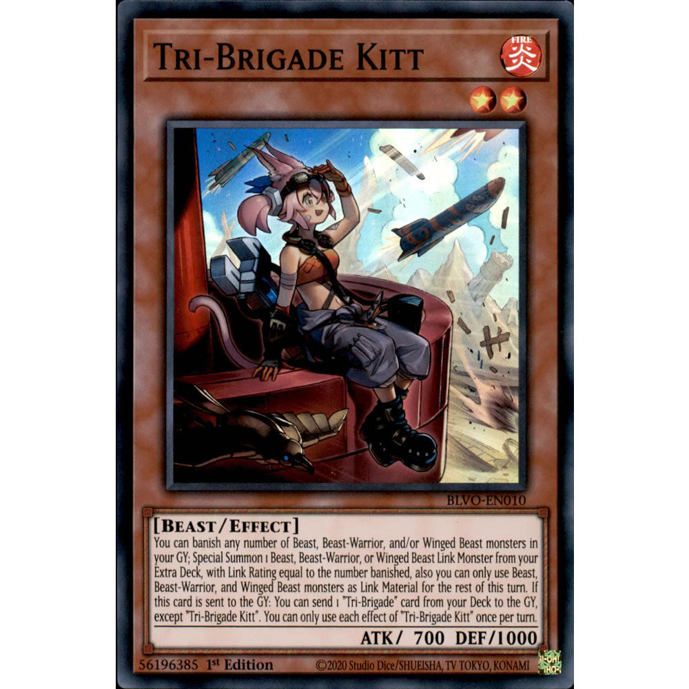 Tri-Brigade Kitt BLVO-EN010 Yu-Gi-Oh! Card from the Blazing Vortex Set
