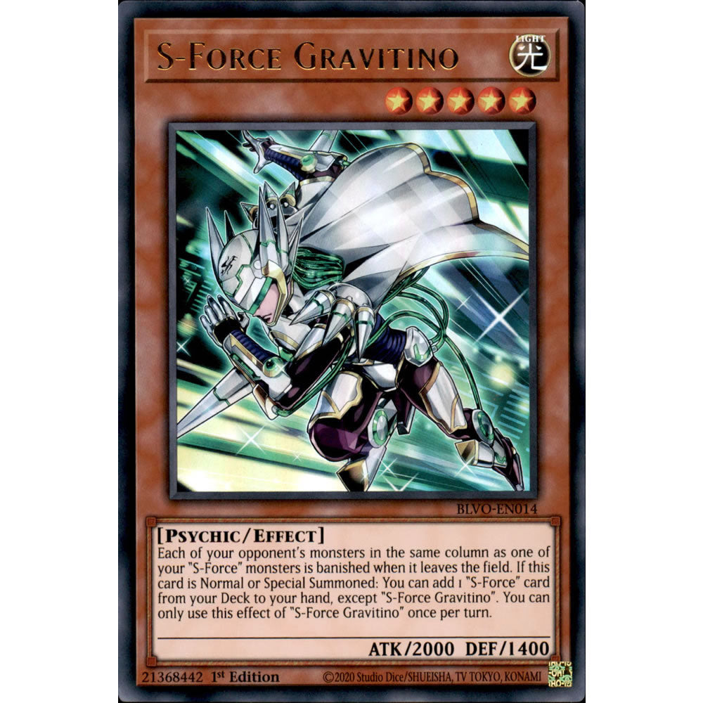 S-Force Gravitino BLVO-EN014 Yu-Gi-Oh! Card from the Blazing Vortex Set