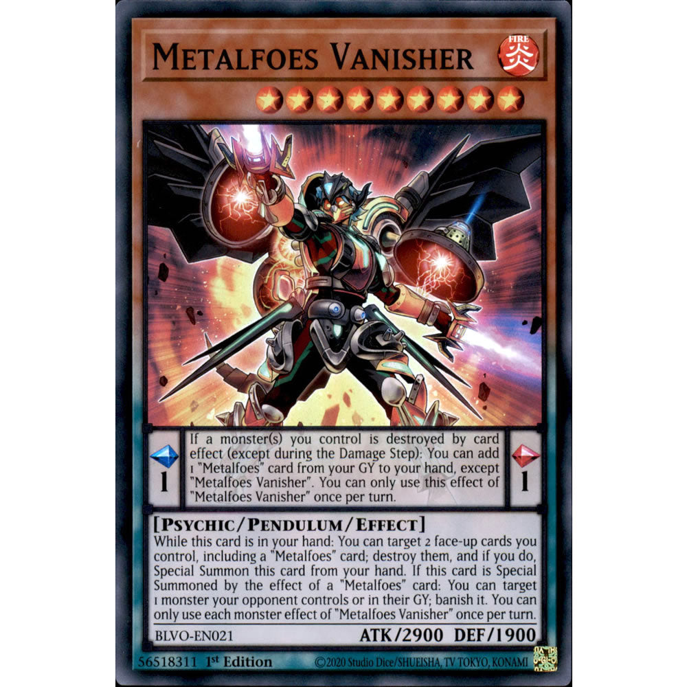 Metalfoes Vanisher BLVO-EN021 Yu-Gi-Oh! Card from the Blazing Vortex Set
