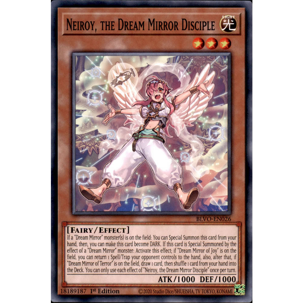 Neiroy, the Dream Mirror Disciple BLVO-EN026 Yu-Gi-Oh! Card from the Blazing Vortex Set