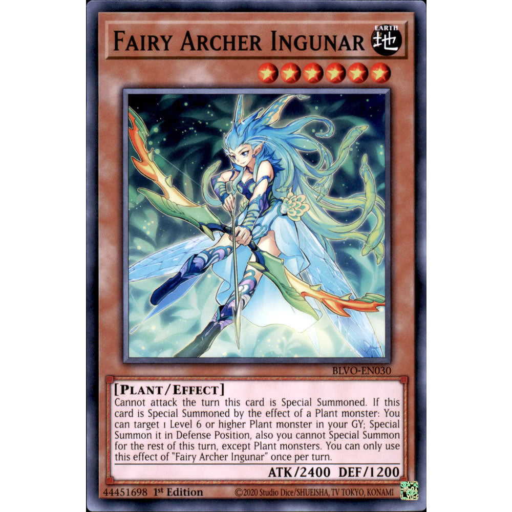 Fairy Archer Ingunar BLVO-EN030 Yu-Gi-Oh! Card from the Blazing Vortex Set