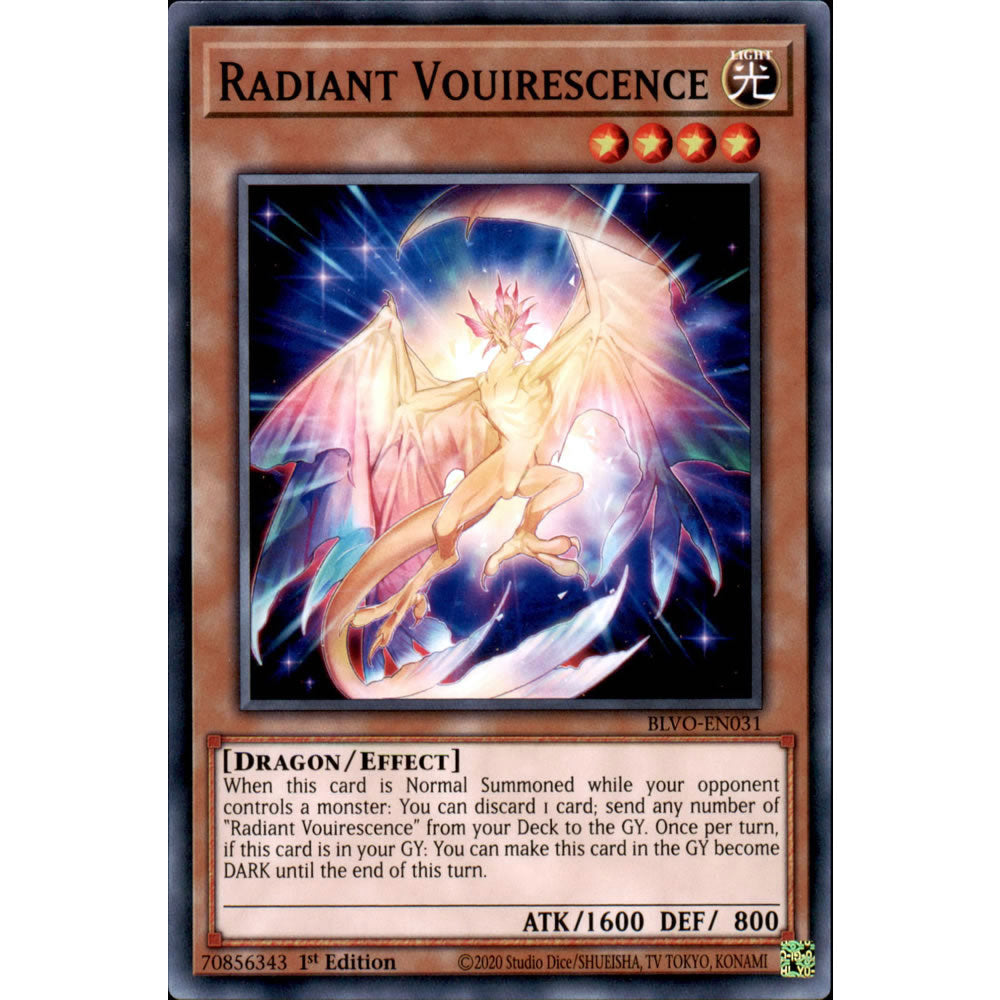 Radiant Vouirescence BLVO-EN031 Yu-Gi-Oh! Card from the Blazing Vortex Set