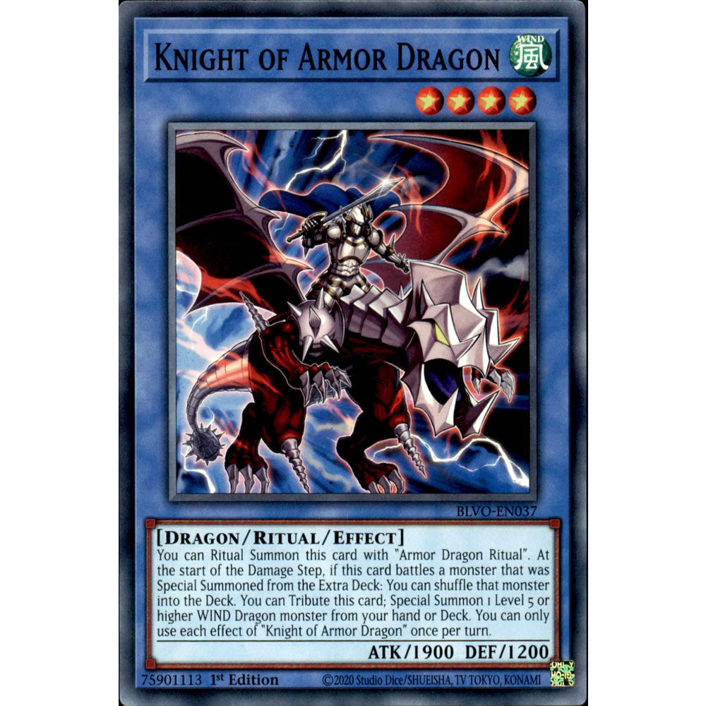 Knight of Armor Dragon BLVO-EN037 Yu-Gi-Oh! Card from the Blazing Vortex Set