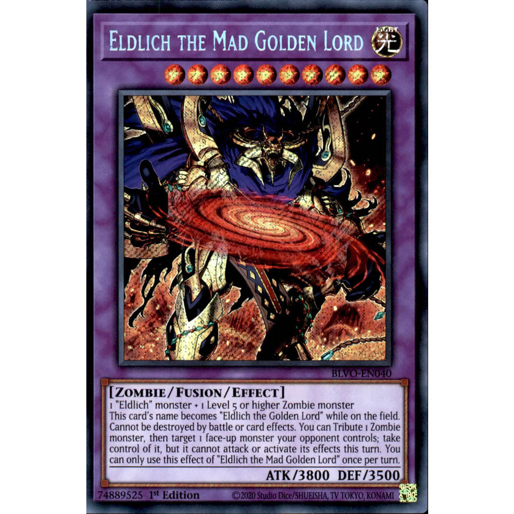 Eldlich the Mad Golden Lord BLVO-EN040 Yu-Gi-Oh! Card from the Blazing Vortex Set