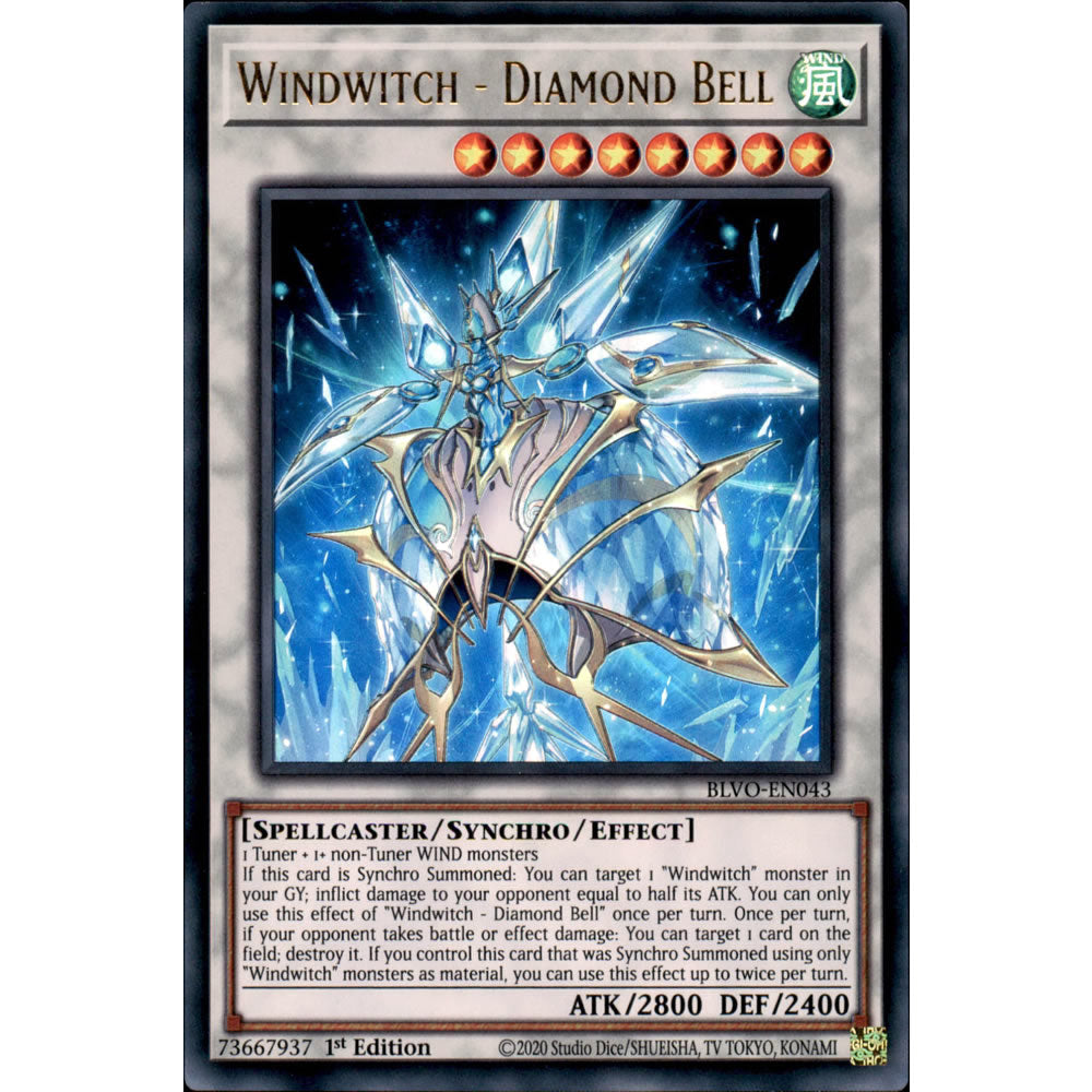 Windwitch - Diamond Bell BLVO-EN043 Yu-Gi-Oh! Card from the Blazing Vortex Set