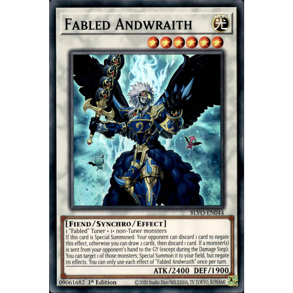 Fabled Andwraith BLVO-EN044 Yu-Gi-Oh! Card from the Blazing Vortex Set