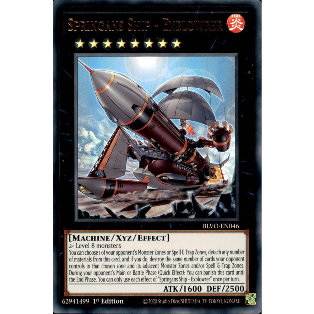 Springans Ship - Exblowrer BLVO-EN046 Yu-Gi-Oh! Card from the Blazing Vortex Set