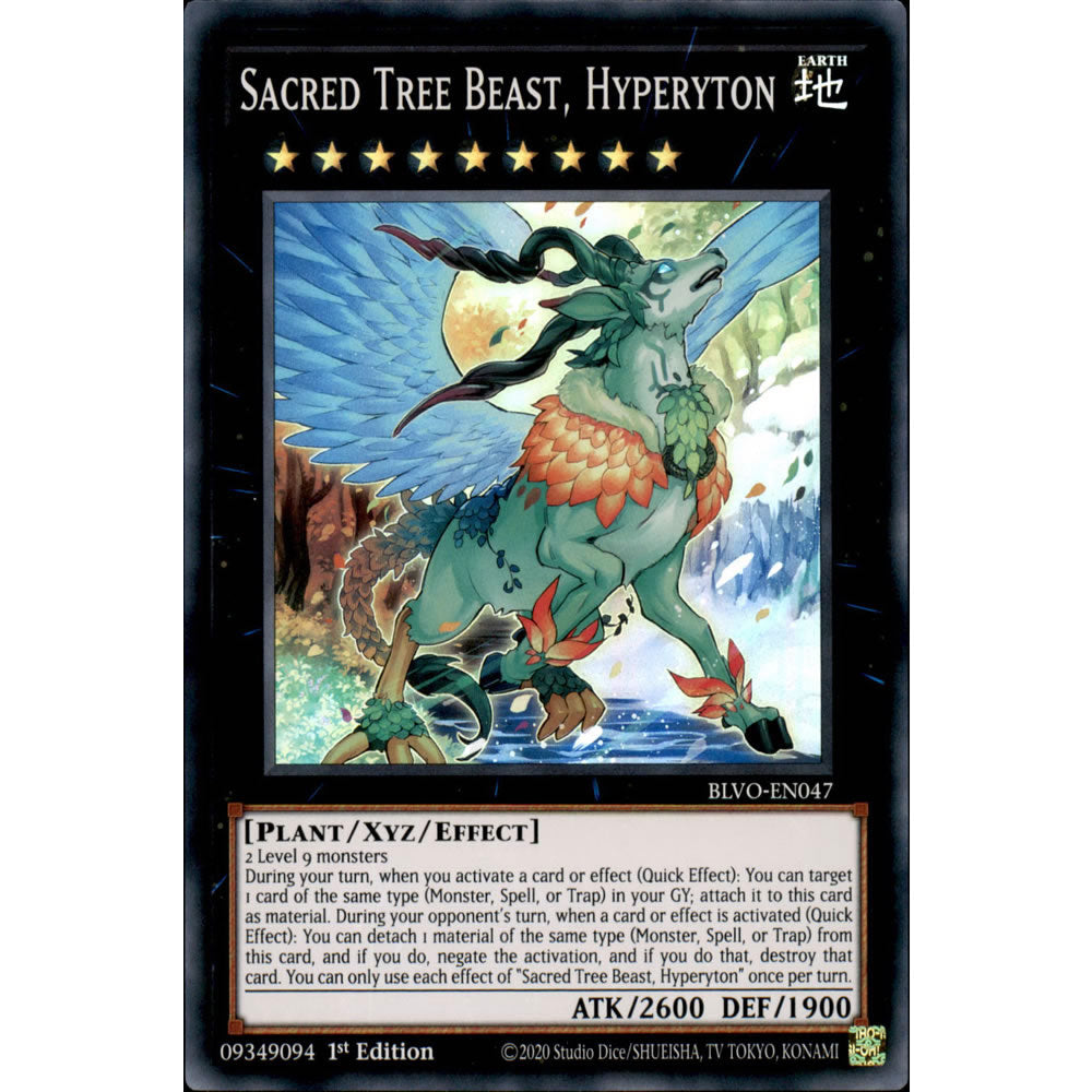 Sacred Tree Beast, Hyperyton BLVO-EN047 Yu-Gi-Oh! Card from the Blazing Vortex Set