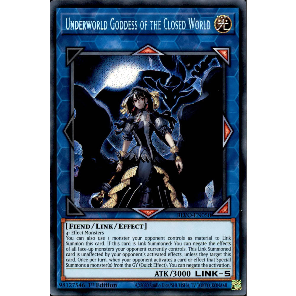 Underworld Goddess of the Closed World BLVO-EN050 Yu-Gi-Oh! Card from the Blazing Vortex Set