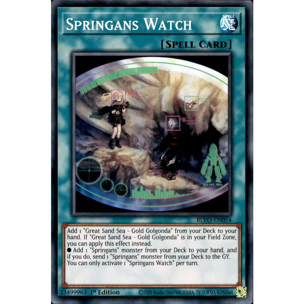 Springans Watch BLVO-EN054 Yu-Gi-Oh! Card from the Blazing Vortex Set