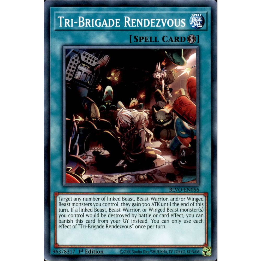 Tri-Brigade Rendezvous BLVO-EN056 Yu-Gi-Oh! Card from the Blazing Vortex Set