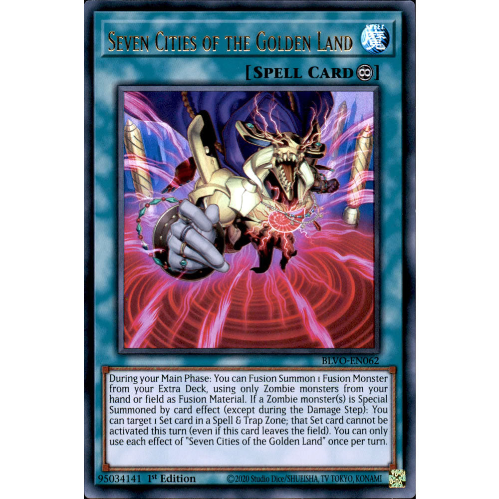 Seven Cities of the Golden Land BLVO-EN062 Yu-Gi-Oh! Card from the Blazing Vortex Set