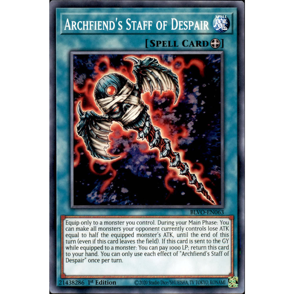 Archfiend's Staff of Despair BLVO-EN063 Yu-Gi-Oh! Card from the Blazing Vortex Set