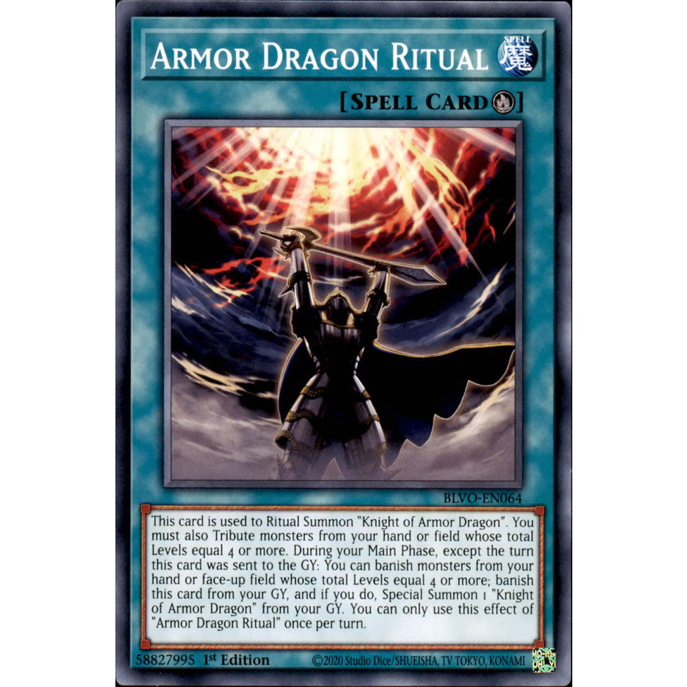 Armor Dragon Ritual BLVO-EN064 Yu-Gi-Oh! Card from the Blazing Vortex Set