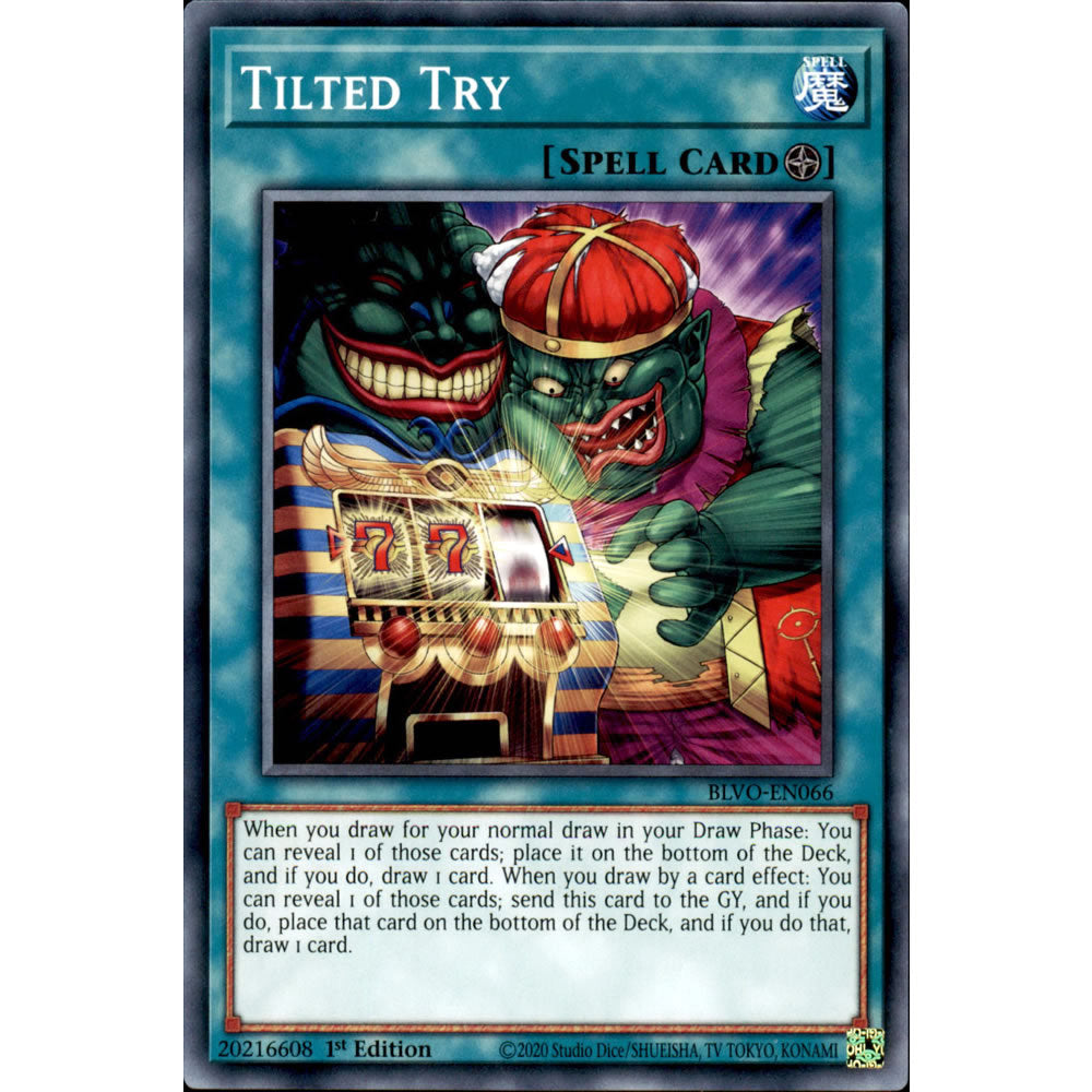 Tilted Try BLVO-EN066 Yu-Gi-Oh! Card from the Blazing Vortex Set