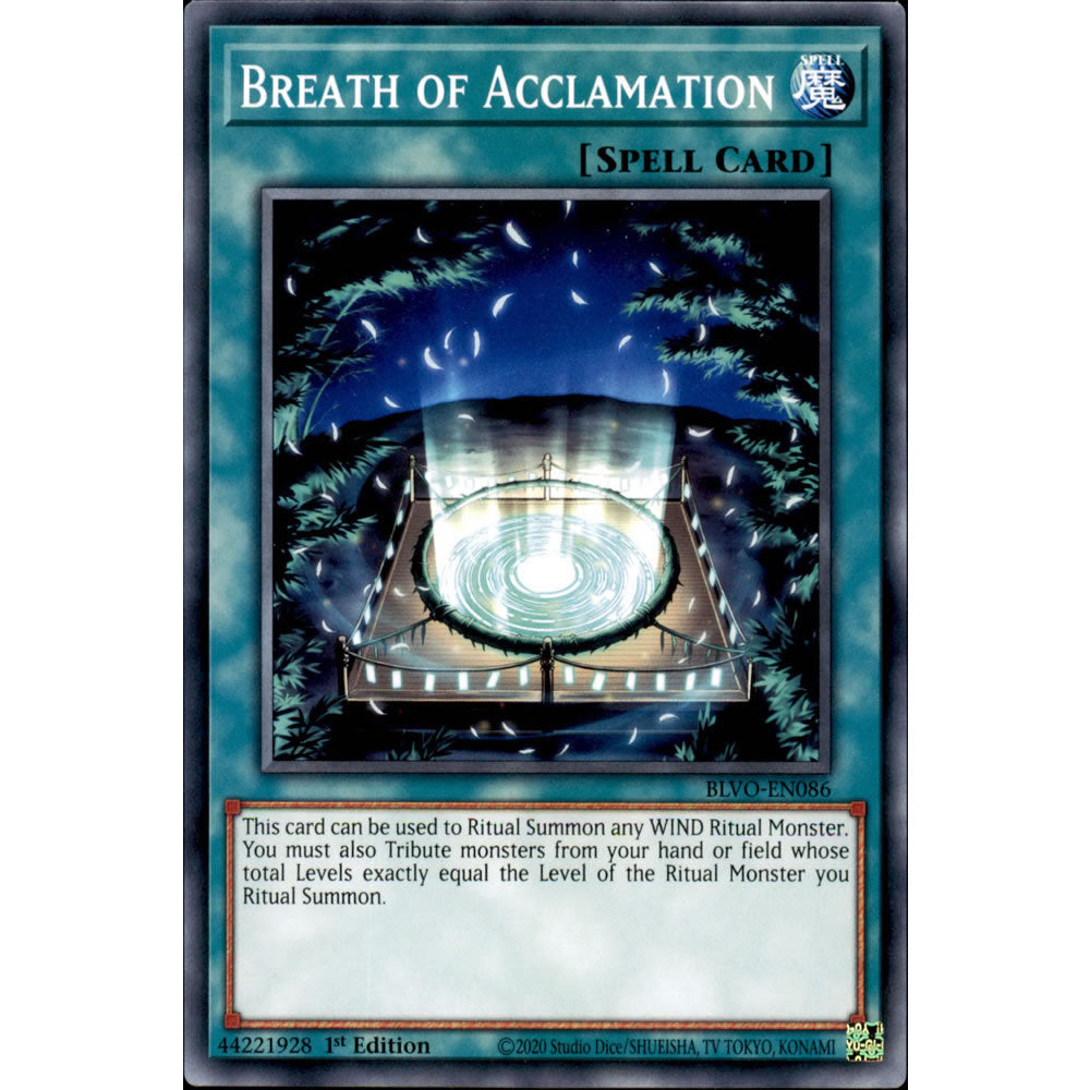 Breath of Acclamation?? BLVO-EN086 Yu-Gi-Oh! Card from the Blazing Vortex Set