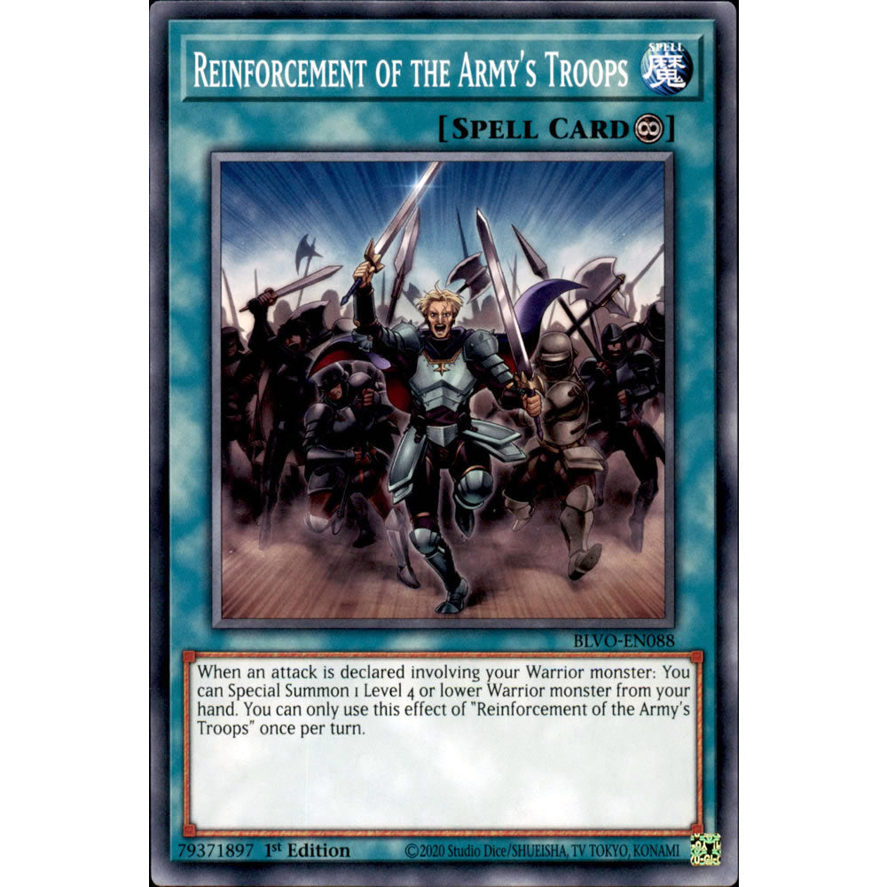 Reinforcement of the Army's Troops BLVO-EN088 Yu-Gi-Oh! Card from the Blazing Vortex Set