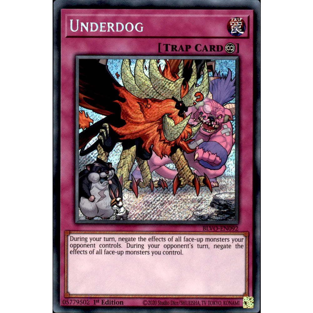 Underdog BLVO-EN092 Yu-Gi-Oh! Card from the Blazing Vortex Set