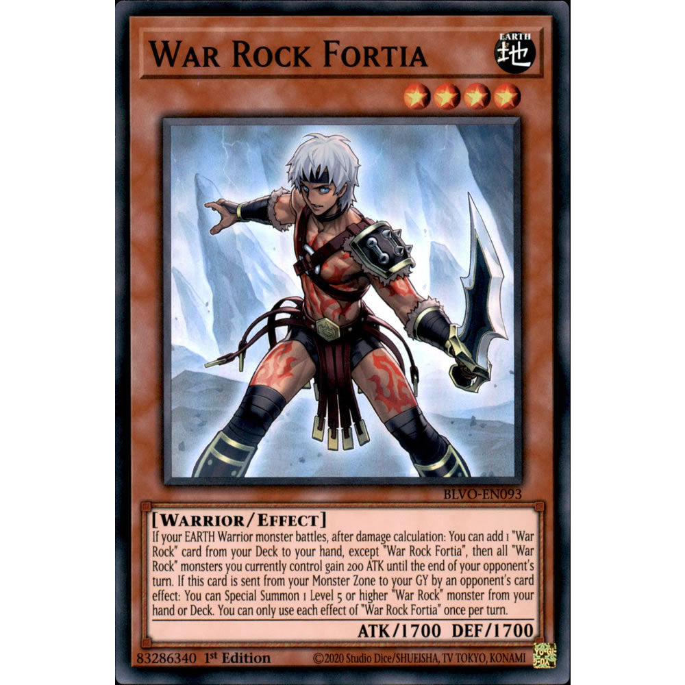 War Rock Fortia BLVO-EN093 Yu-Gi-Oh! Card from the Blazing Vortex Set