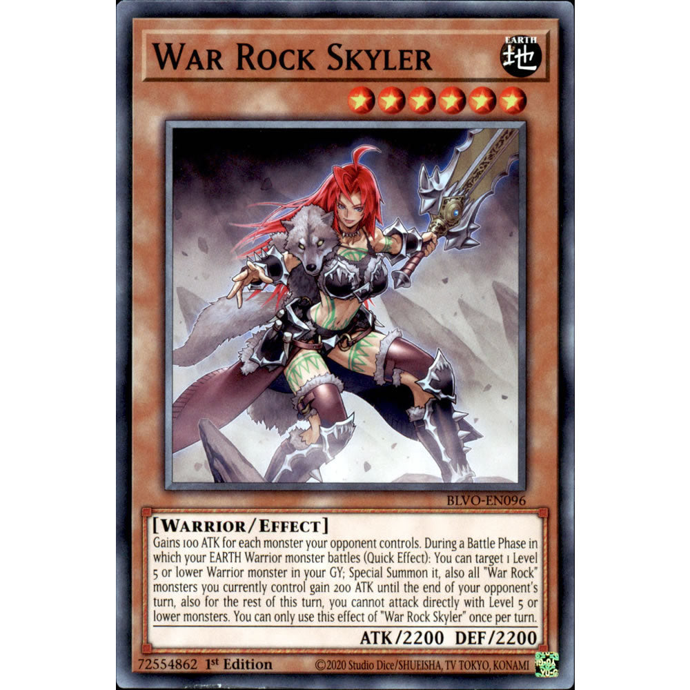 War Rock Skyler BLVO-EN096 Yu-Gi-Oh! Card from the Blazing Vortex Set