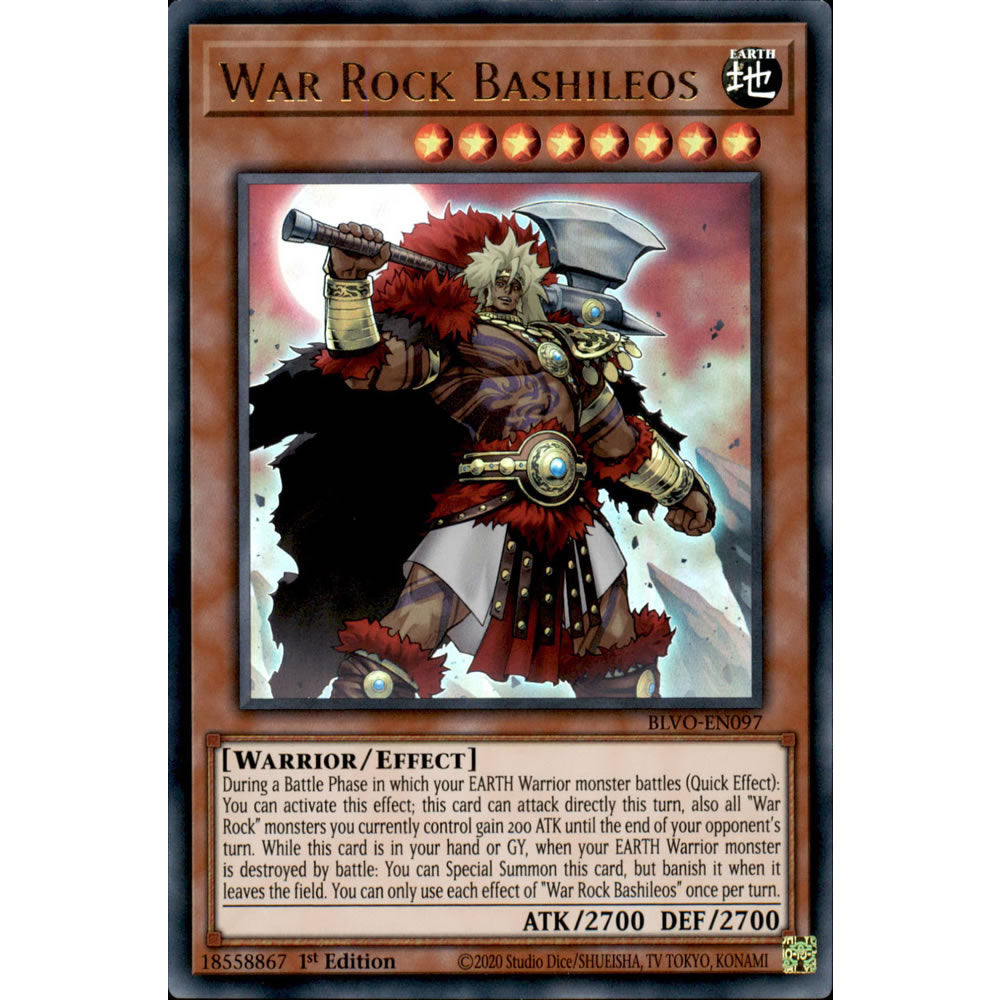 War Rock Bashileos BLVO-EN097 Yu-Gi-Oh! Card from the Blazing Vortex Set