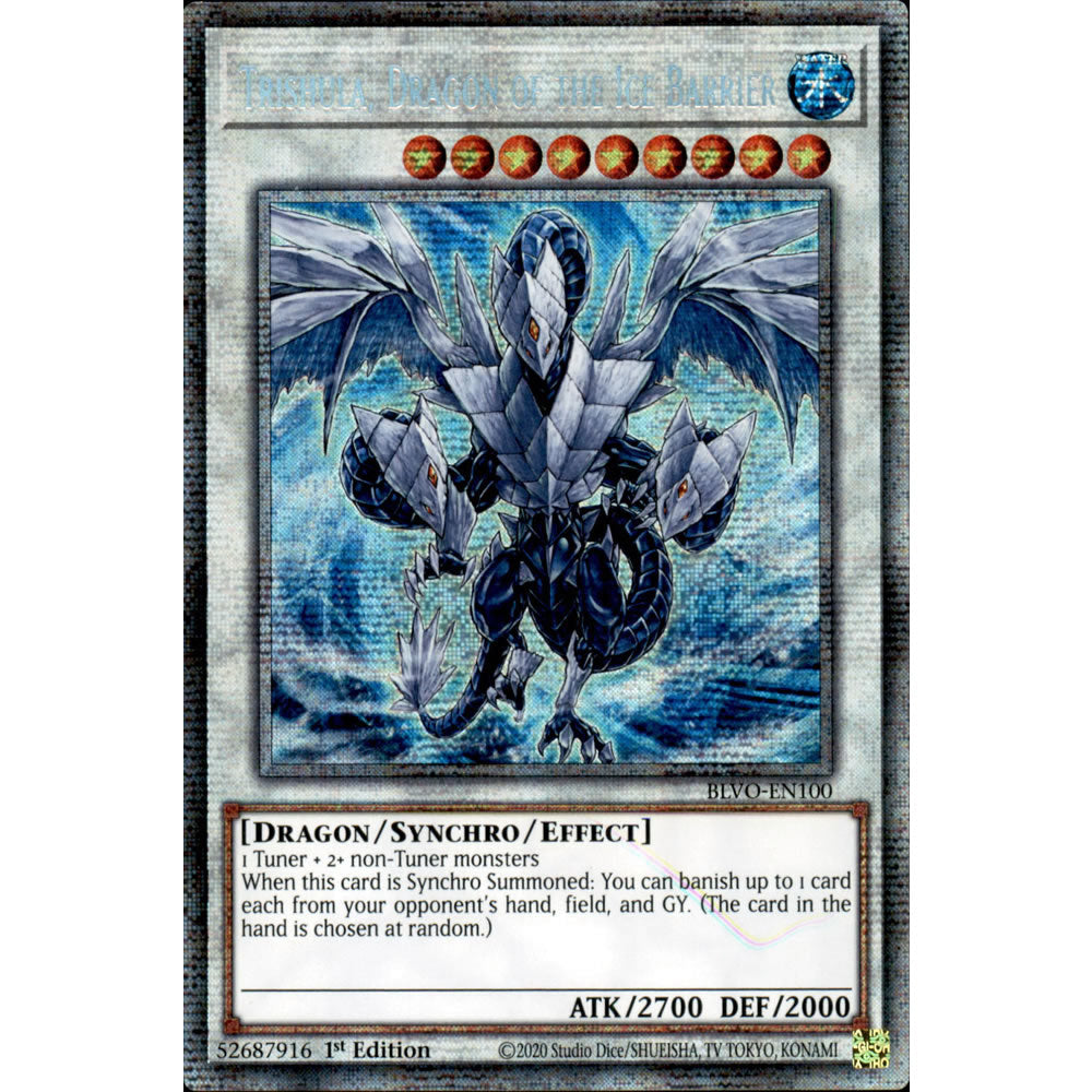 Trishula, Dragon of the Ice Barrier BLVO-EN100 Yu-Gi-Oh! Card from the Blazing Vortex Set