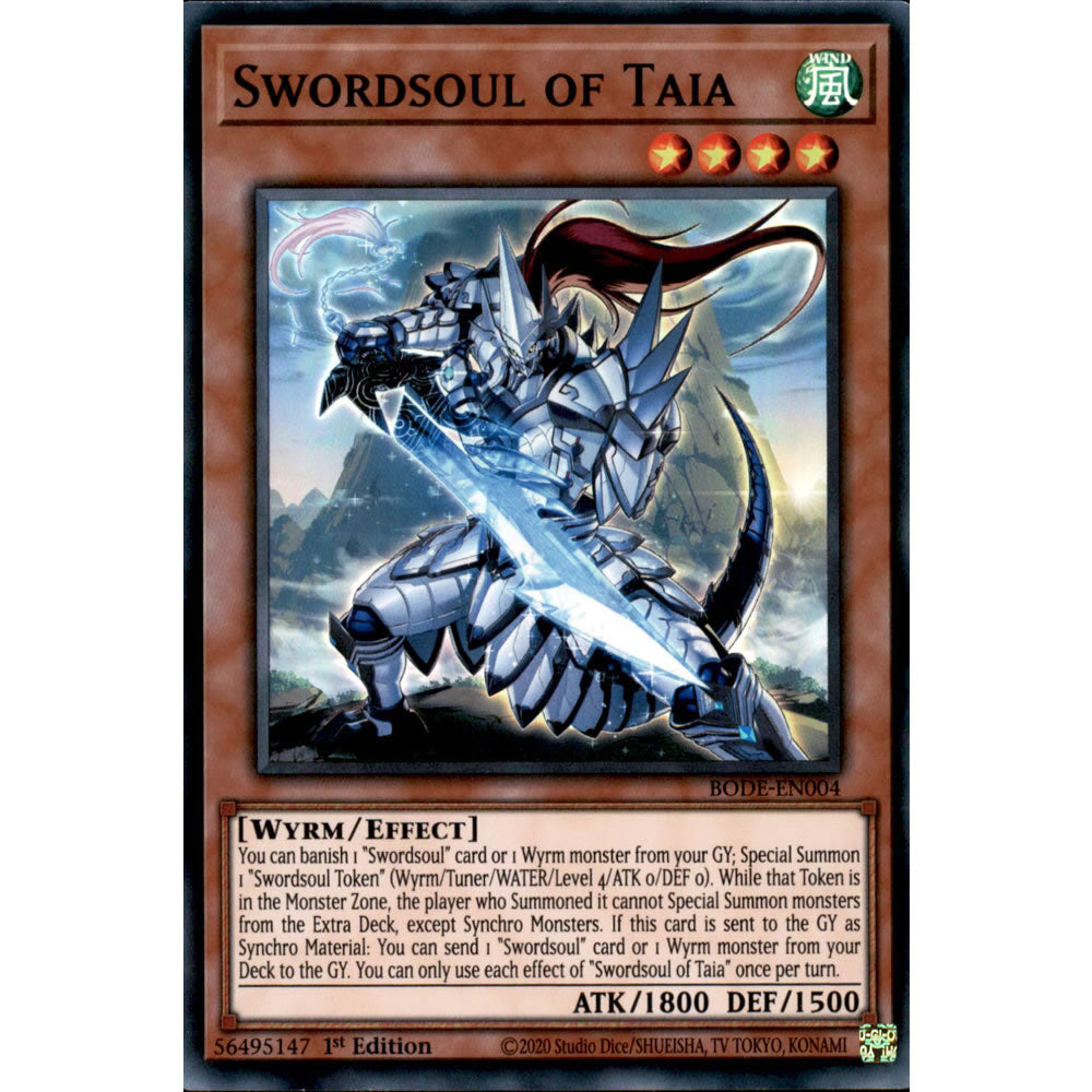 Swordsoul of Taia BODE-EN004 Yu-Gi-Oh! Card from the Burst of Destiny Set