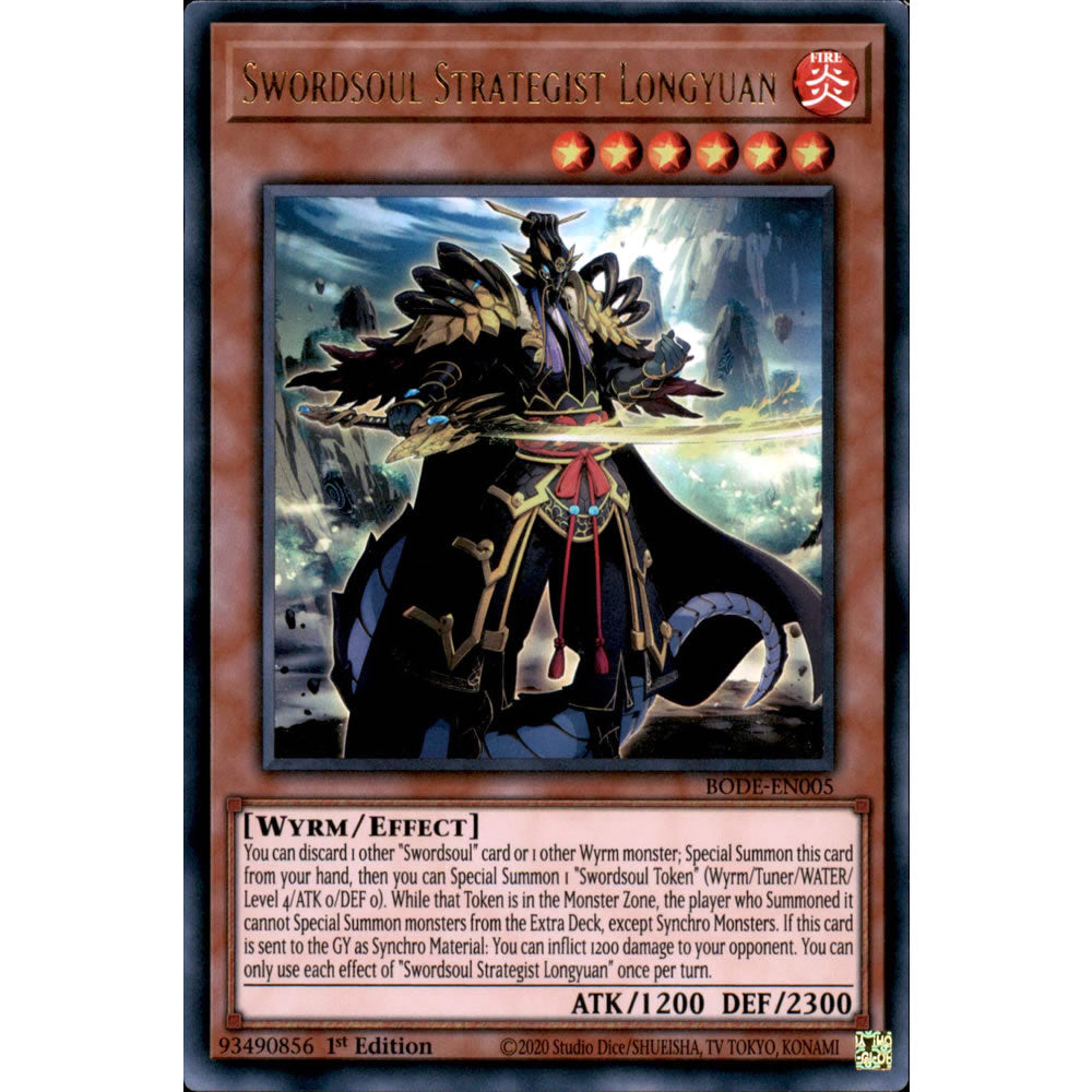 Swordsoul Strategist Longyuan BODE-EN005 Yu-Gi-Oh! Card from the Burst of Destiny Set