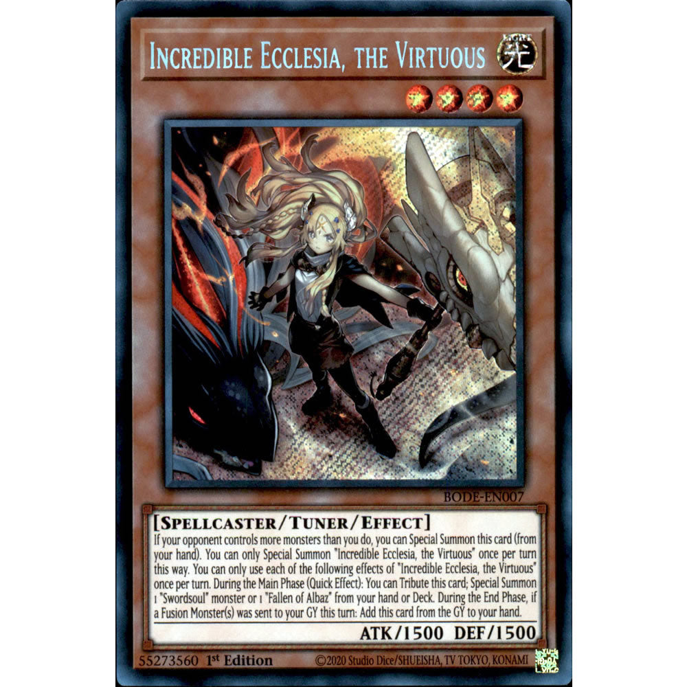 Incredible Ecclesia, the Virtuous BODE-EN007 Yu-Gi-Oh! Card from the Burst of Destiny Set