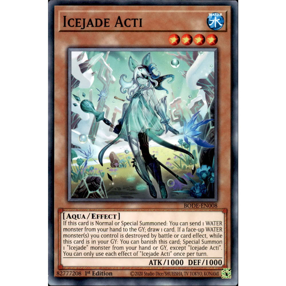 Icejade Acti BODE-EN008 Yu-Gi-Oh! Card from the Burst of Destiny Set