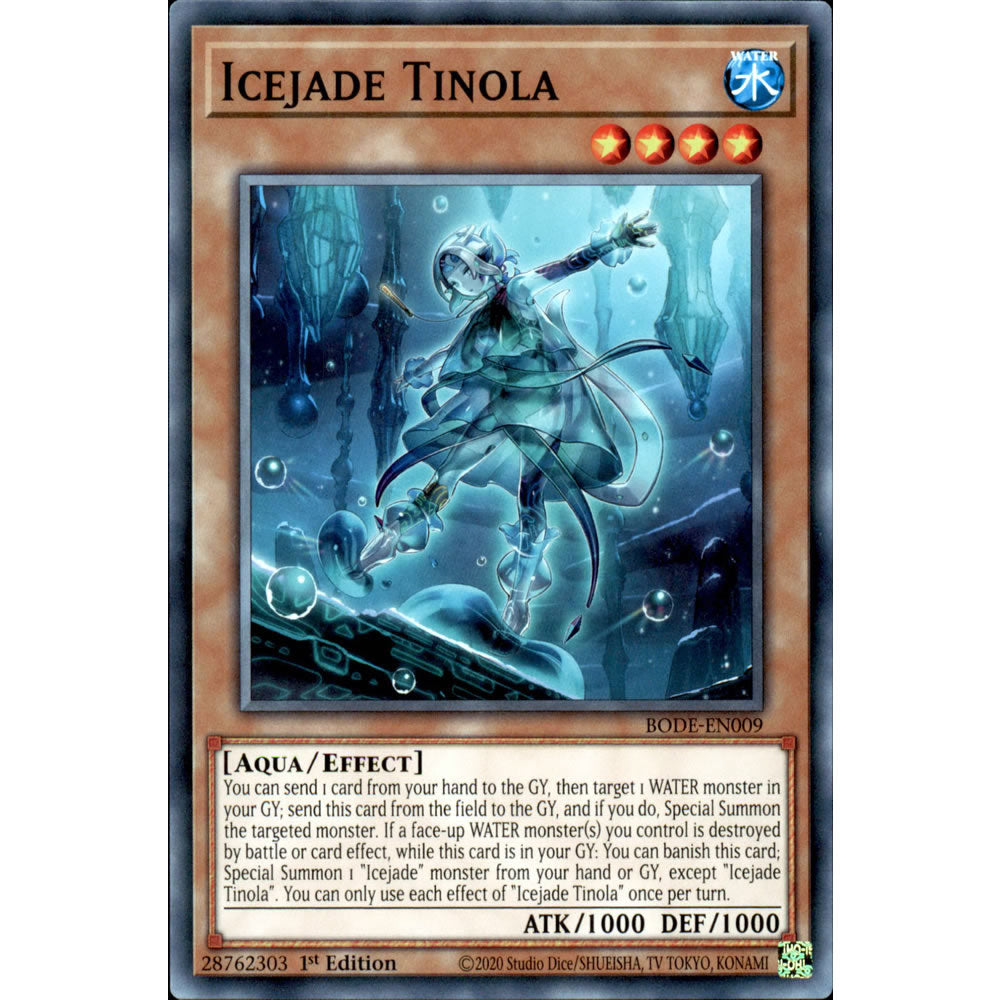 Icejade Tinola BODE-EN009 Yu-Gi-Oh! Card from the Burst of Destiny Set