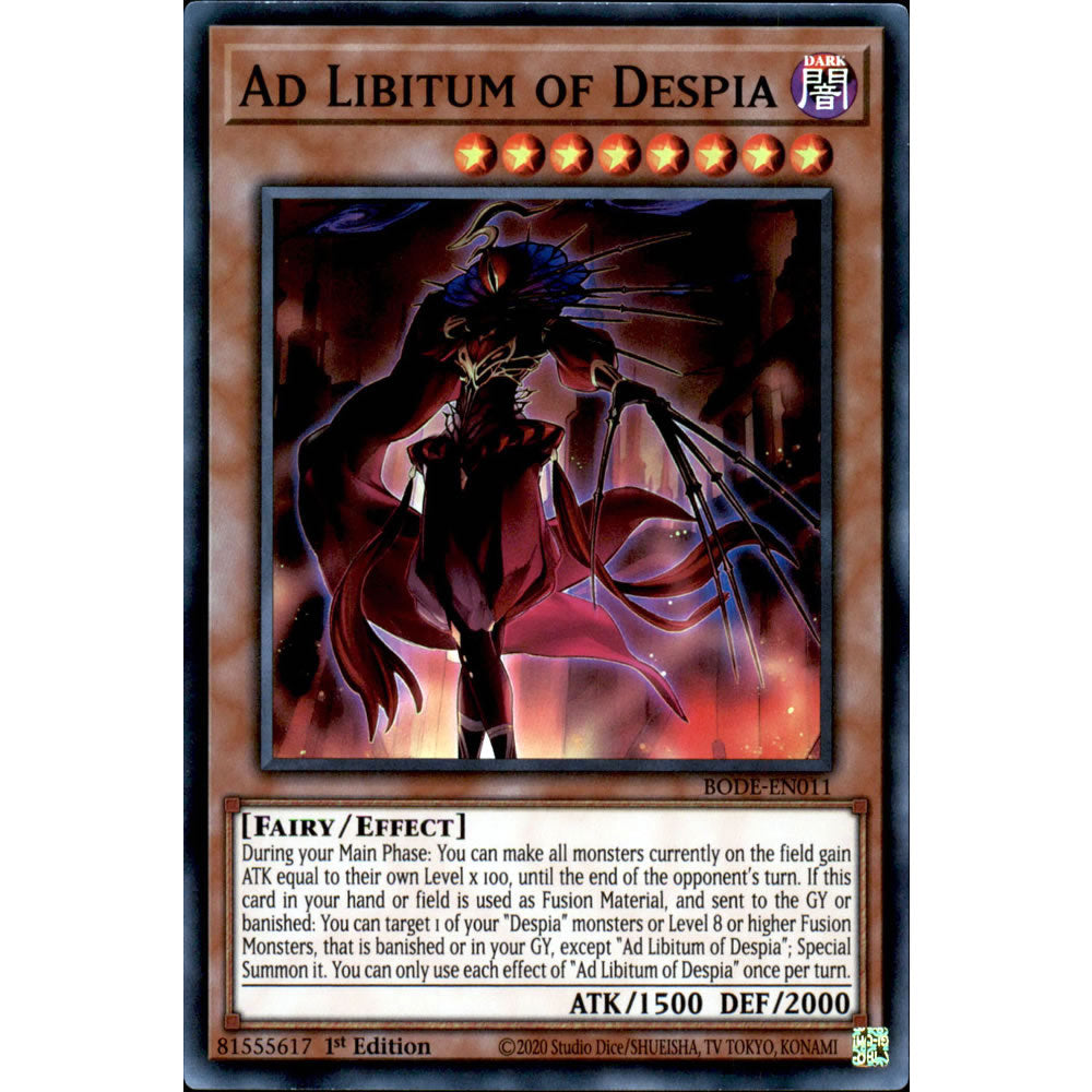 Ad Libitum of Despia BODE-EN011 Yu-Gi-Oh! Card from the Burst of Destiny Set