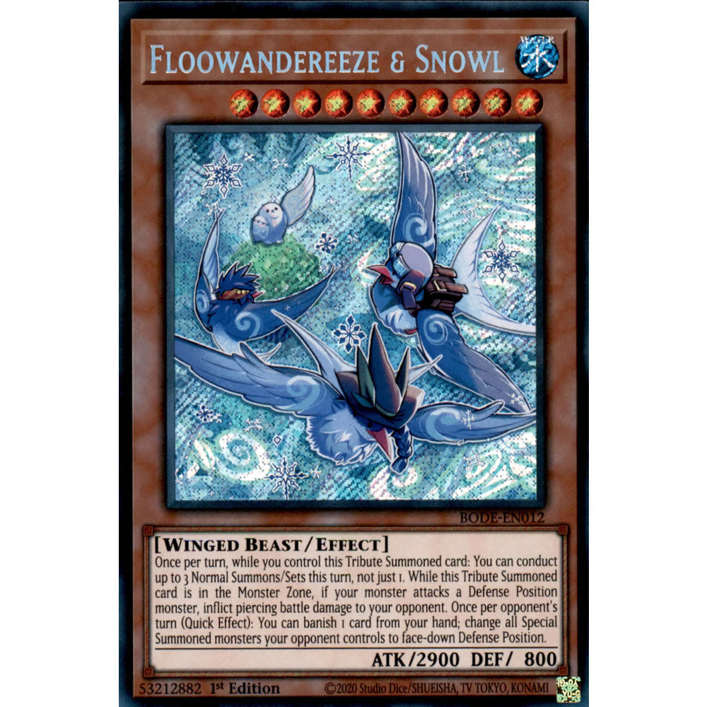 Floowandereeze & Snowl BODE-EN012 Yu-Gi-Oh! Card from the Burst of Destiny Set