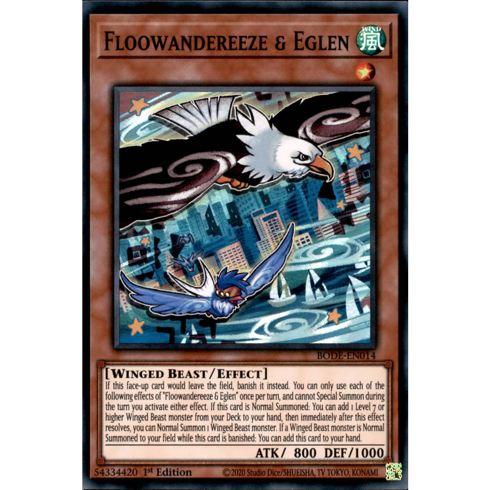 Floowandereeze & Eglen BODE-EN014 Yu-Gi-Oh! Card from the Burst of Destiny Set