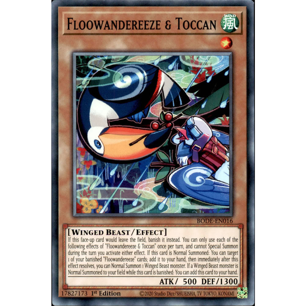 Floowandereeze & Toccan BODE-EN016 Yu-Gi-Oh! Card from the Burst of Destiny Set