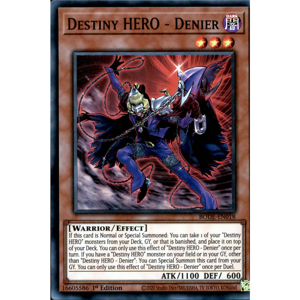 Destiny HERO - Denier BODE-EN018 Yu-Gi-Oh! Card from the Burst of Destiny Set
