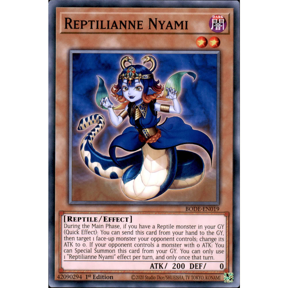 Reptilianne Nyami BODE-EN019 Yu-Gi-Oh! Card from the Burst of Destiny Set