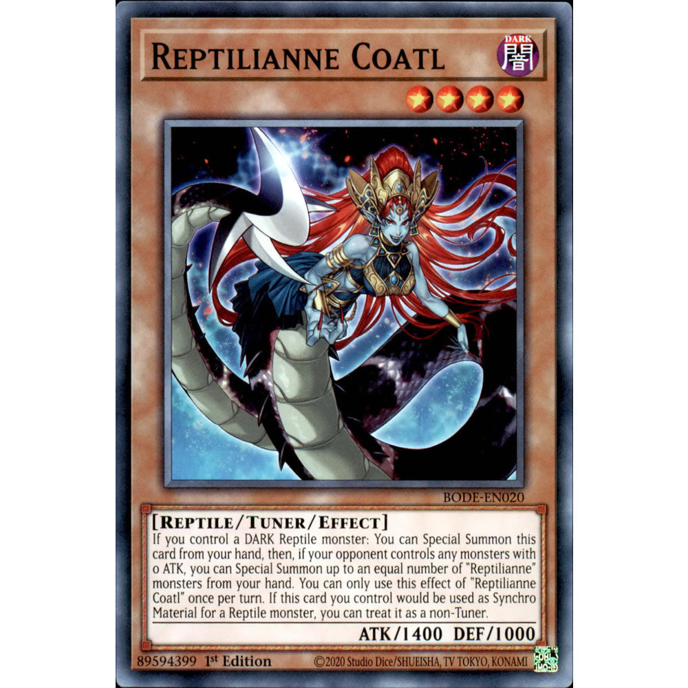 Reptilianne Coatl BODE-EN020 Yu-Gi-Oh! Card from the Burst of Destiny Set