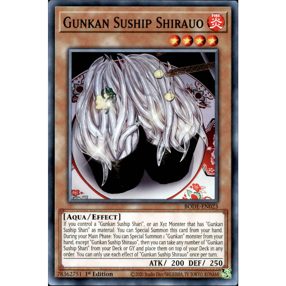 Gunkan Suship Shirauo BODE-EN023 Yu-Gi-Oh! Card from the Burst of Destiny Set