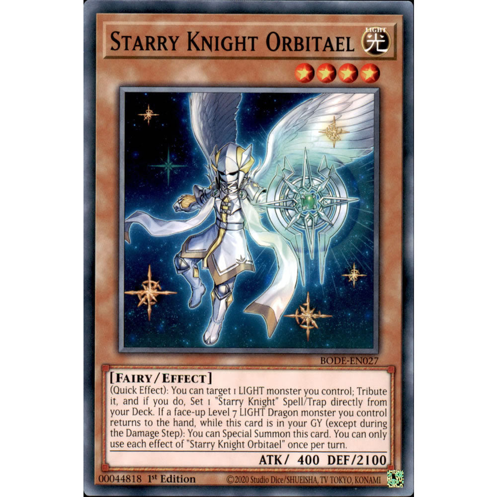 Starry Knight Orbitael BODE-EN027 Yu-Gi-Oh! Card from the Burst of Destiny Set