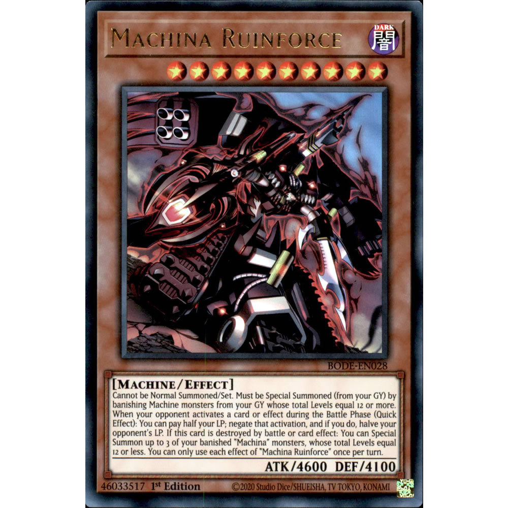 Machina Ruinforce BODE-EN028 Yu-Gi-Oh! Card from the Burst of Destiny Set