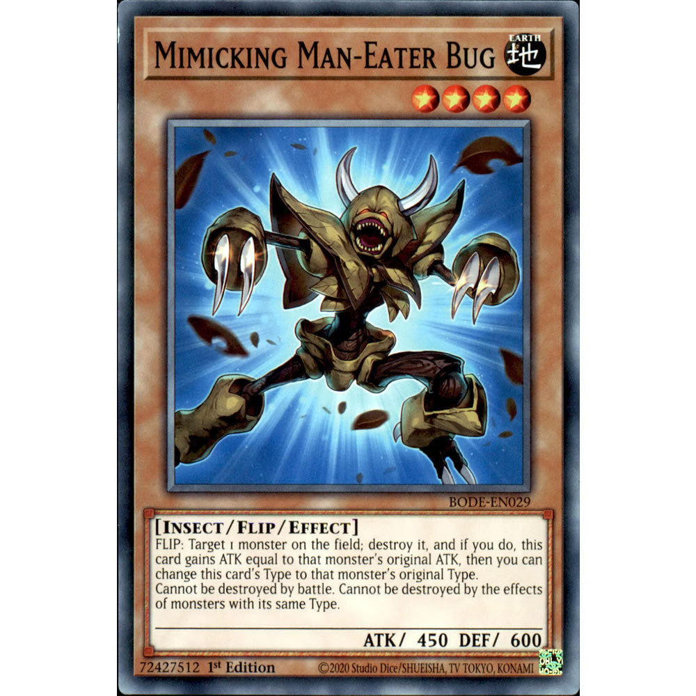 Mimicking Man-Eater Bug BODE-EN029 Yu-Gi-Oh! Card from the Burst of Destiny Set