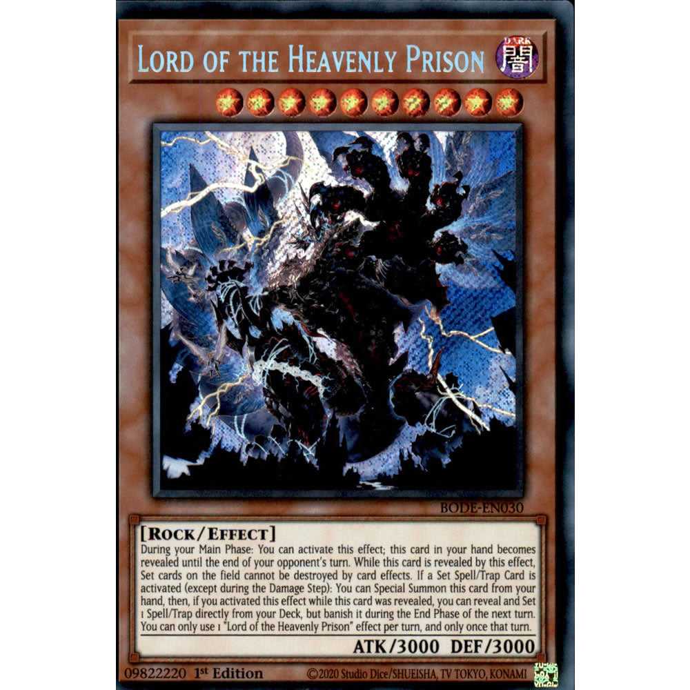 Lord of the Heavenly Prison BODE-EN030 Yu-Gi-Oh! Card from the Burst of Destiny Set