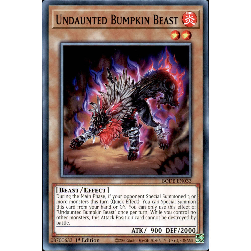 Undaunted Bumpkin Beast BODE-EN033 Yu-Gi-Oh! Card from the Burst of Destiny Set