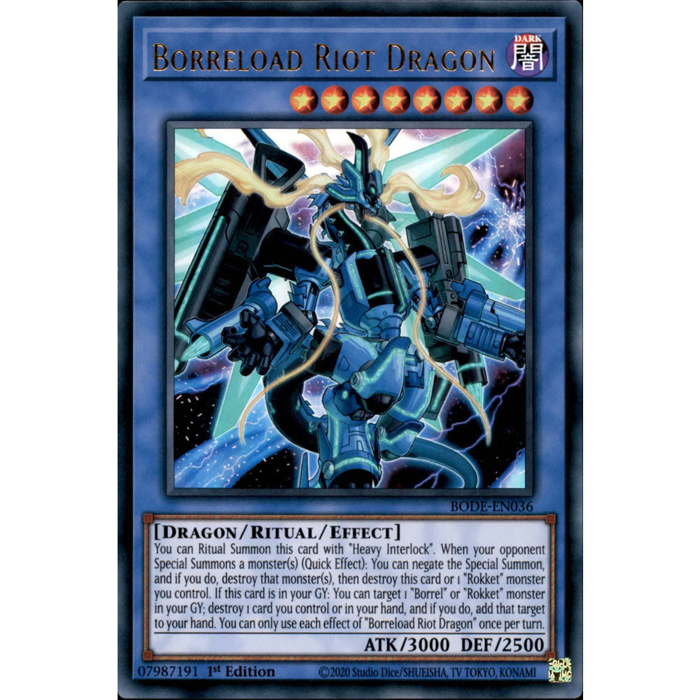 Borreload Riot Dragon BODE-EN036 Yu-Gi-Oh! Card from the Burst of Destiny Set