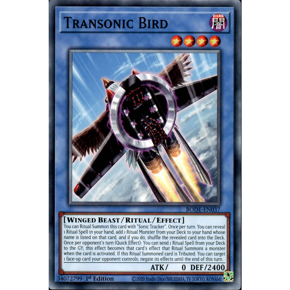 Transonic Bird BODE-EN037 Yu-Gi-Oh! Card from the Burst of Destiny Set