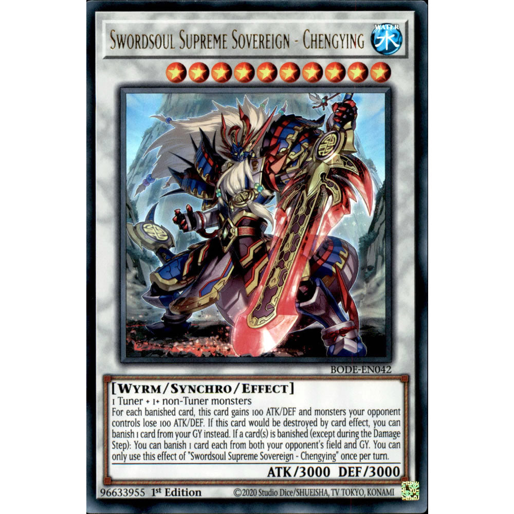 Swordsoul Supreme Sovereign - Chengying BODE-EN042 Yu-Gi-Oh! Card from the Burst of Destiny Set