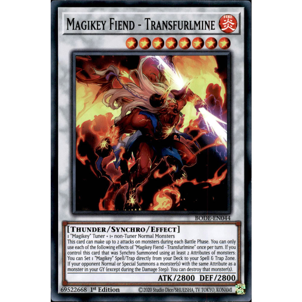 Magikey Fiend - Transfurlmine BODE-EN044 Yu-Gi-Oh! Card from the Burst of Destiny Set